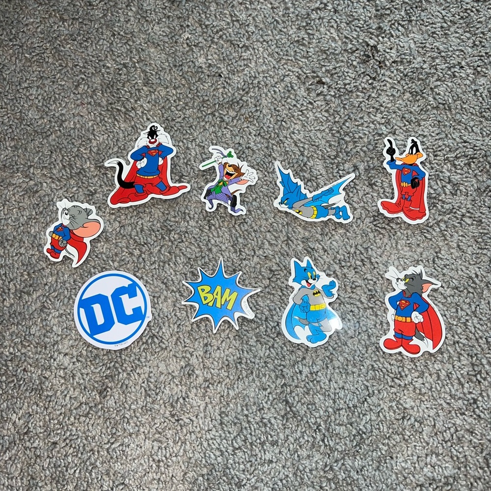 3 for $12 DC Superhero Cartoon Stickers